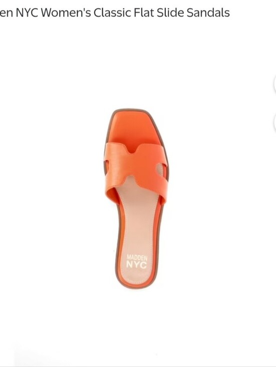 Madden Nyc Shoes - Madden NYC Women's Classic Flat Slide Sandals in a fun orange color. Size 7.